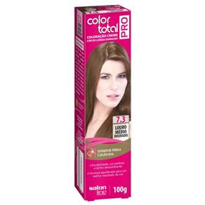 Tintura Creme Color Total Pro Salon Line - Louro Dourado 7.3 Profissional