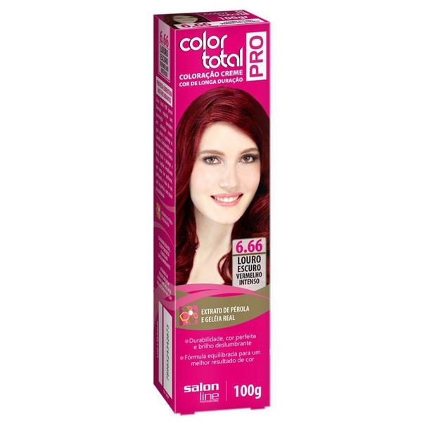 Tintura Creme Color Total Salon Line Louro Escuro Violeta 6.66