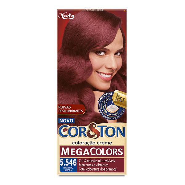 Tintura Creme CorTon Niely Megacolors Vermelho Amora 5.546 - Cor Ton