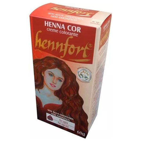 Tintura Creme Henna Hennfort Acaju 60ml