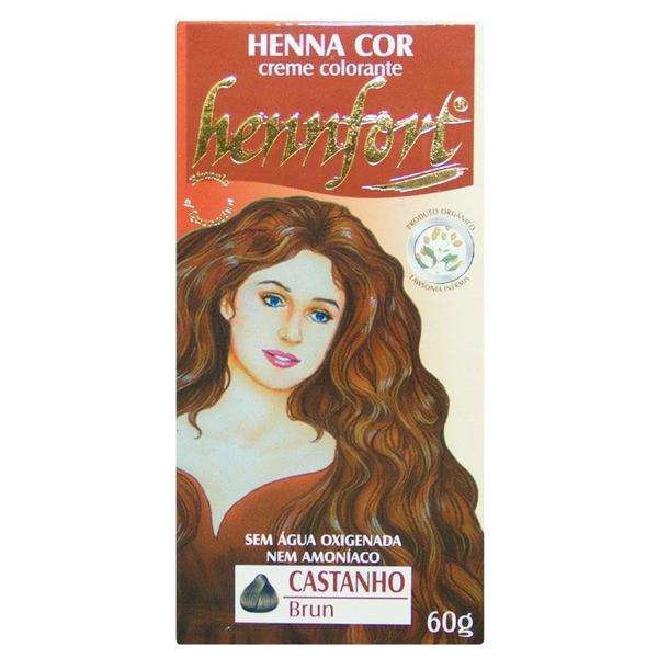 Tintura Creme Henna Hennfort Castanho 60ml