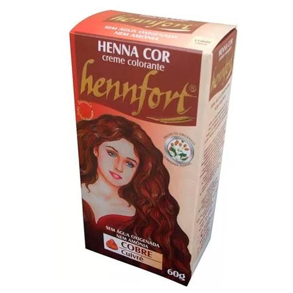 Tintura Creme Henna Hennfort Cobre 60ml