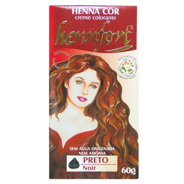 Tintura Creme Henna Hennfort Preto 60ml