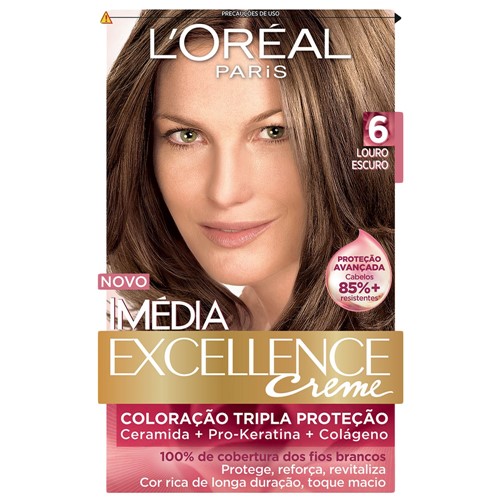 Tintura Creme Imédia Excellence L'oréal Louro Escuro 6 Kit + Oferta