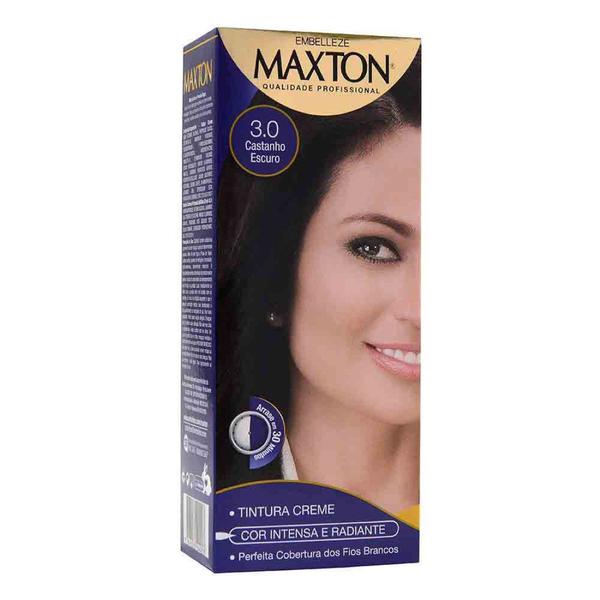 Tintura Creme Maxton 3.0 Castanho Escuro Embelleze