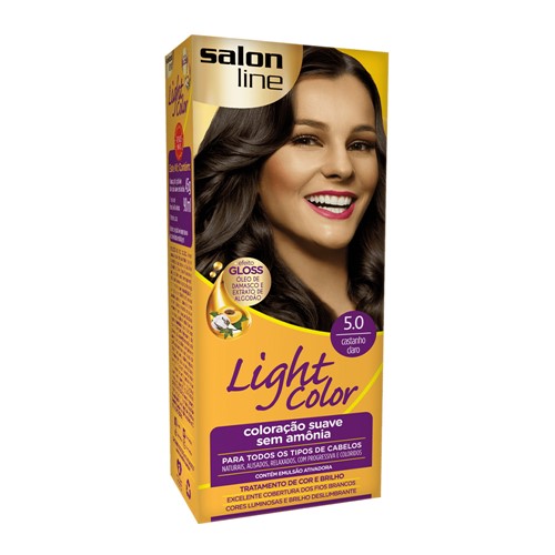 Tintura Creme Salon Line Light Color Castanho Claro 5.0 Kit