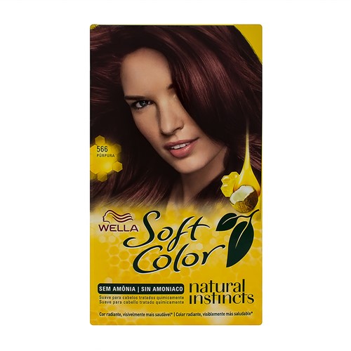 Tintura Creme Soft Color Wella Púrpura 566 Kit