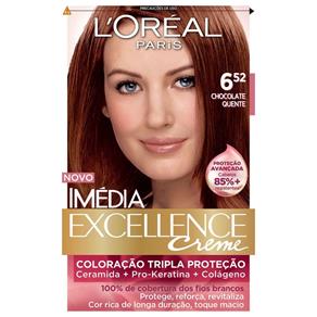 Tintura Imédia Excellence L`Oréal Creme 6.52 Chocolate Quente