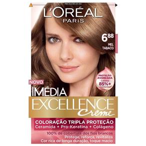 Tintura Imédia Excellence L`Oréal Creme 6.88 Mel Tabaco
