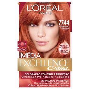 Tintura Imédia Excellence L`Oréal Creme 7774 Vermelho Pimenta