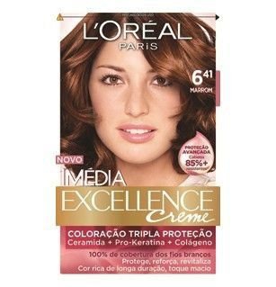 Tintura Imédia Excellence L'Oréal Creme 6.41 Marrom - Garnier