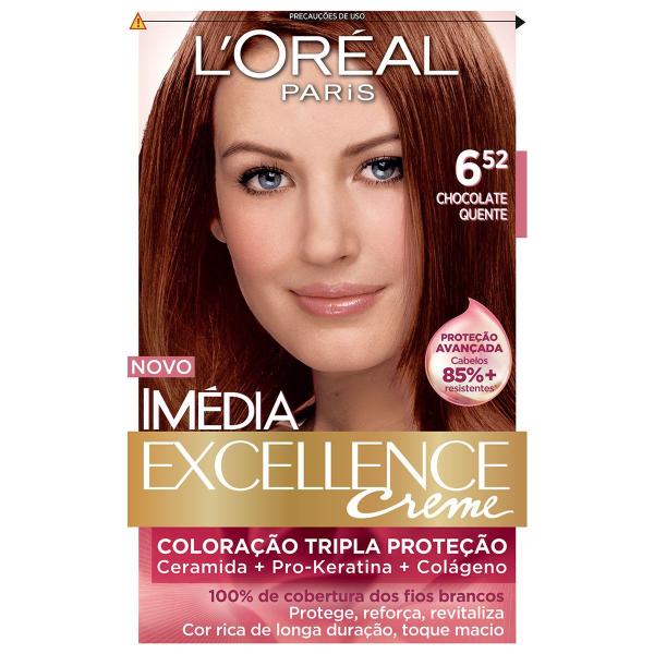 Tintura Imédia Excellence L'Oréal Creme 6.52 Chocolate Quente