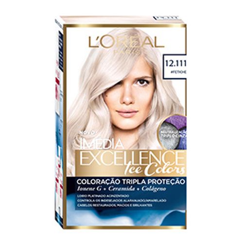 Tintura Imédia Excellence L'Oréal Ice Colors 12.111 Louro Fetiche