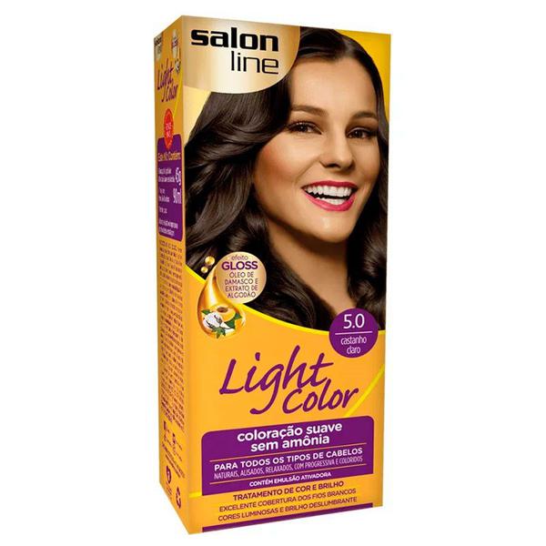 Tintura Light Color Castanho Claro 5.0 - Salon Line