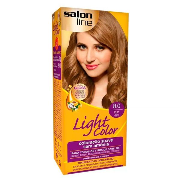 Tintura Light Color Louro Claro 8.0 - Salon Line