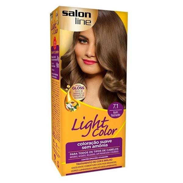 Tintura Light Color Louro Fascinante 7.1 - Salon Line