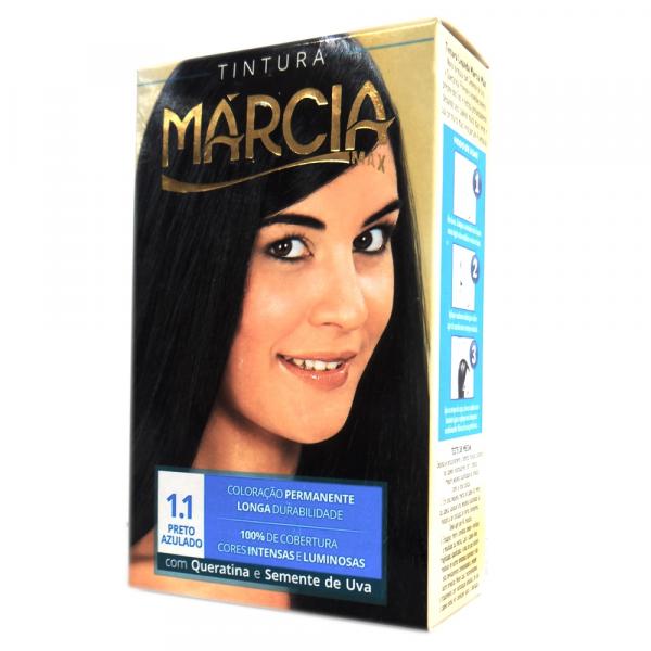 Tintura Marcia Kit 1.1 Preto Azulado - Perfumaria Marcia Lt