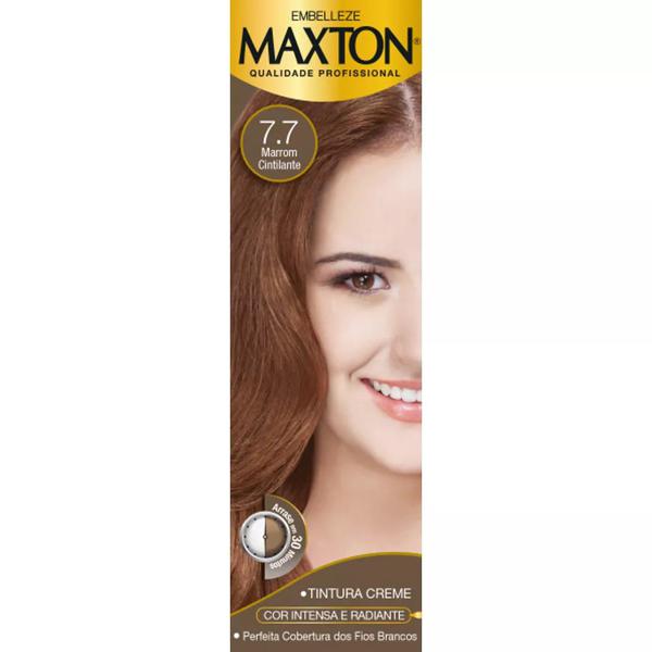 Tintura Maxton Kit - Cor 7.7 Marrom Cintilante - Embeleze