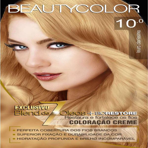 Tintura Permanente Beauty Color 10.0 Louro Claríssimo - Sem Marca