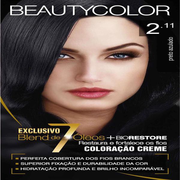 Tintura Permanente Beauty Color 2.11 Preto Azulado - Sem Marca