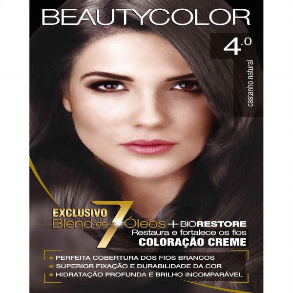 Tintura Permanente Beauty Color 4.0 Castanho Natural - Sem Marca
