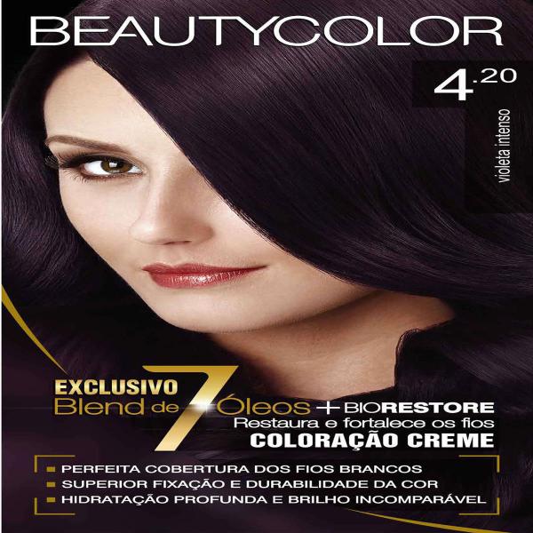 Tintura Permanente Beauty Color 4.20 Violeta Intenso - Sem Marca