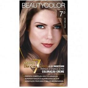 Tintura Permanente Beauty Color 45g 7.0 Louro Natural - Sem Marca