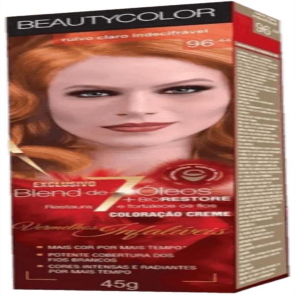 Tintura Permanente Beauty Color 45g 96.44 Ruivo Claro Indecifravel - Sem Marca