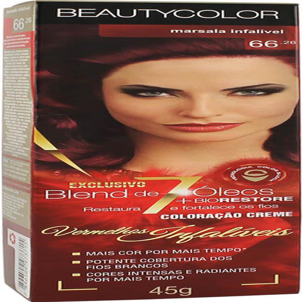 Tintura Permanente Beauty Color 45g Marsala Infalivel - Sem Marca