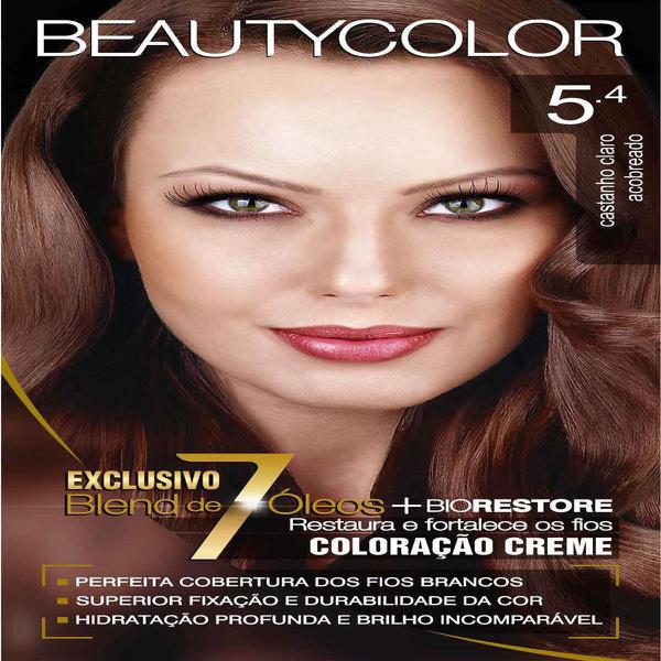 Tintura Permanente Beauty Color 5.4 Castanho Claro Acobreado - Sem Marca