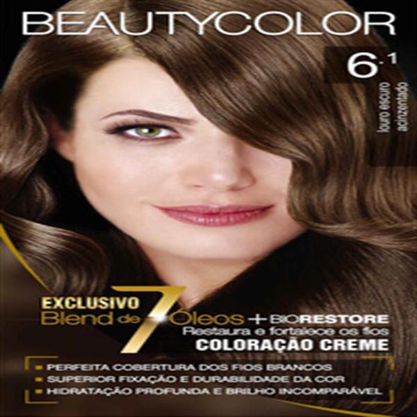 Tintura Permanente Beauty Color 6.1 Louro Escuro Acinzentado - Sem Marca