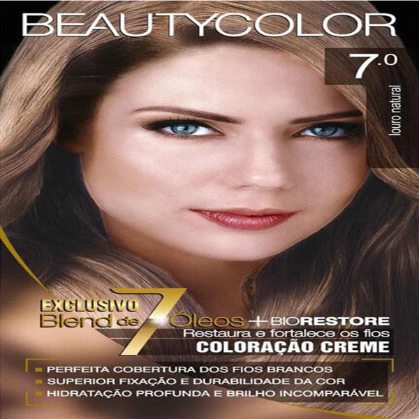 Tintura Permanente Beauty Color 7.0 Louro Natural - Sem Marca