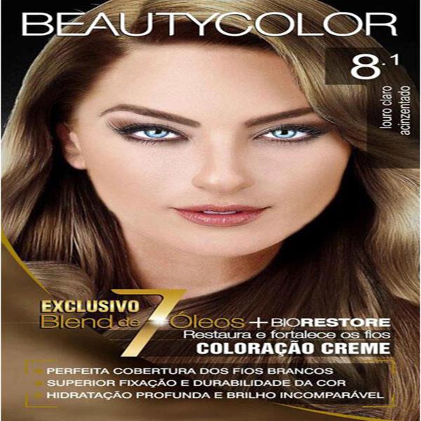 Tintura Permanente Beauty Color 8.1 Louro Claro Acinzentado - Sem Marca