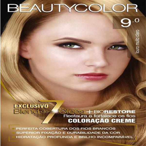 Tintura Permanente Beauty Color 9.0 Louro Muito Claro - Sem Marca