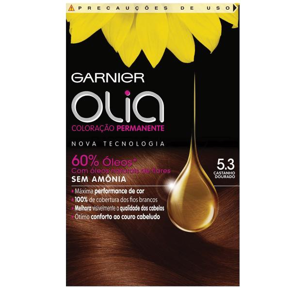 Tintura Permanente Garnier Olia 5.3 Castanho Dourado