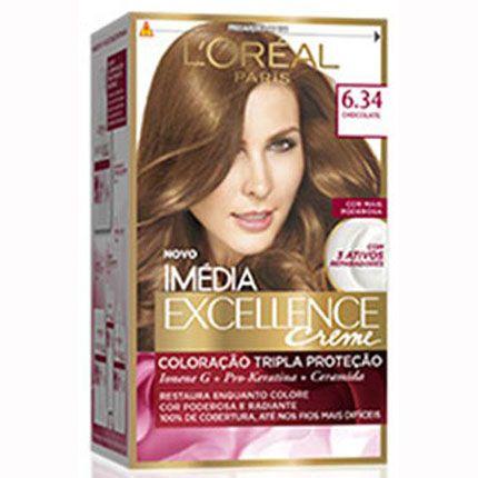 Tintura Permanente Imédia Excellence Creme Kit 634 Chocolate - Imedia