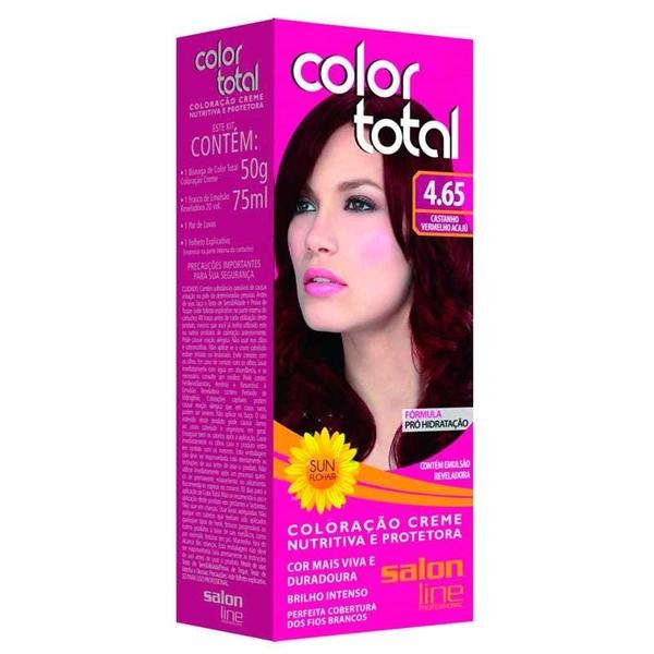 Tintura Salon Line Color Total 50g Castanho Vermelho Acaju 4.65