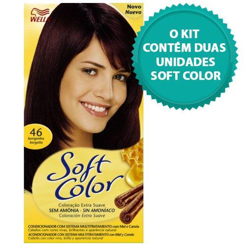 Tintura Soft Color Novo Borgonha 46 + Tintura Soft Color 46 Borgonha - Soft Color