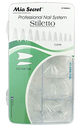 Tip | Stiletto | Clear | 500 Pçs | Mia Secret