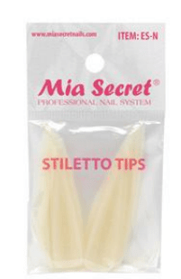 Tip | Stiletto | Treino | Natural | 10 Pçs | Mia Secret