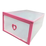 Tipo Gaveta feminina caixa de sapato transparente de espessura edging plástico caixa de sapato de armazenamento