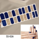 22tips prego Adhesive Art Sticker DIY manicure brilhantes lantejoulas unhas Strips poloneses Wraps Acessórios