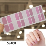 22tips prego Adhesive Art Sticker DIY manicure brilhantes lantejoulas unhas Strips poloneses Wraps Acessórios