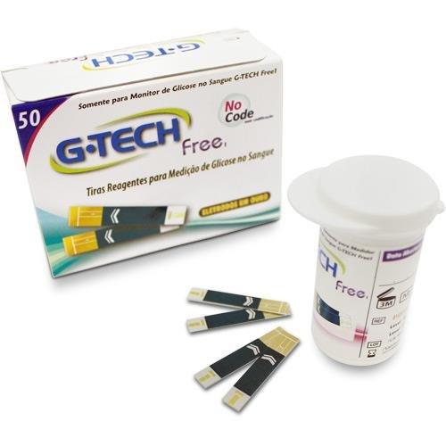 Tiras para Medidor de Glicose Free 1 G-Tech Ttfr150 com 50 Unidades