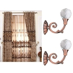 Titular 2x Large Metal Crystal Glass Curtain Holdback parede Tie Voltar Hooks Hanger