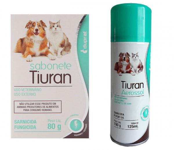 Tiuran - Kit Aerossol 125ml + Sabonete 80g - Tratamento de Sarnas - Duprat