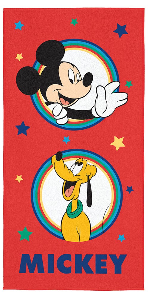 Toalha Aveludada Estampada Mickey