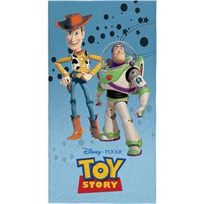 Toalha Aveludada Infantojuvenil Lepper Toy Story em Algodão e Poliéster com 1 Peça - Azul