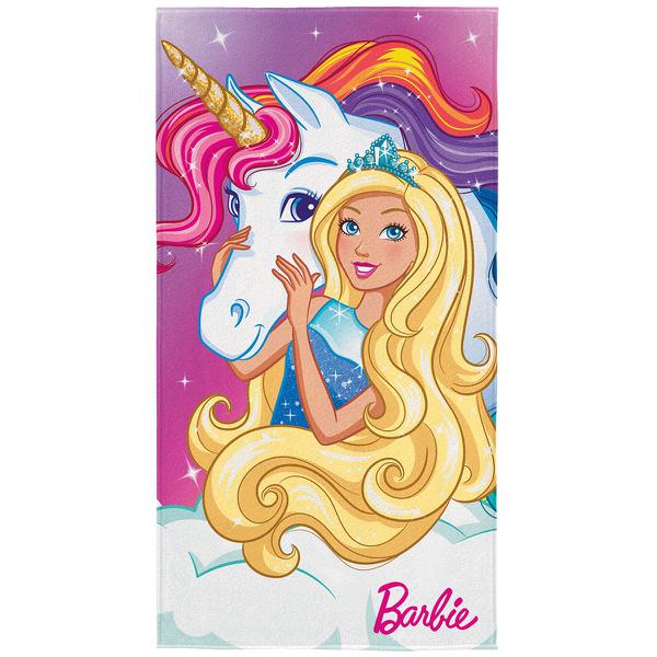 Toalha Aveludada Transfer Barbie Reinos Magicos - Lepper