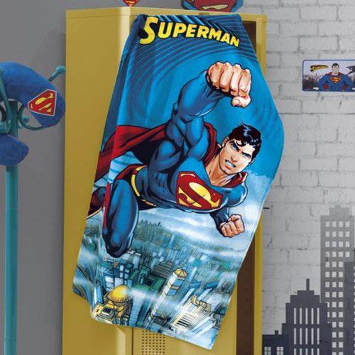 Toalha Banho Aveludada Estampada Superman - Dholer